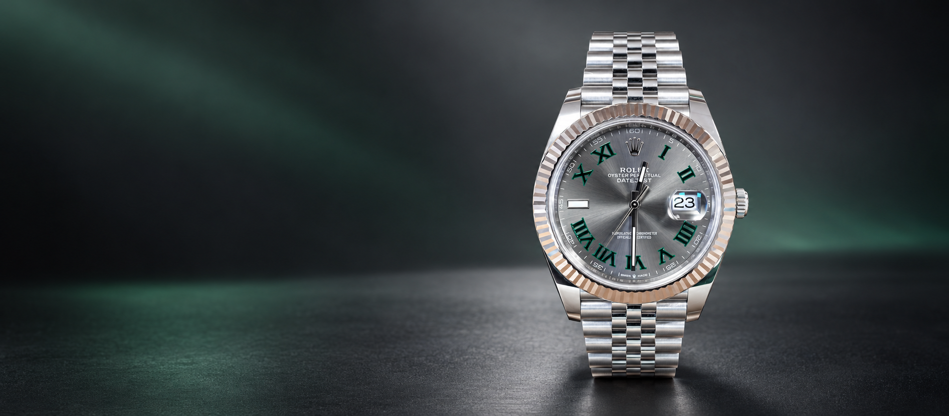 Pre-owned Rolex Datejust 41 126334 Wimbledon dial with Jubilee bracelet