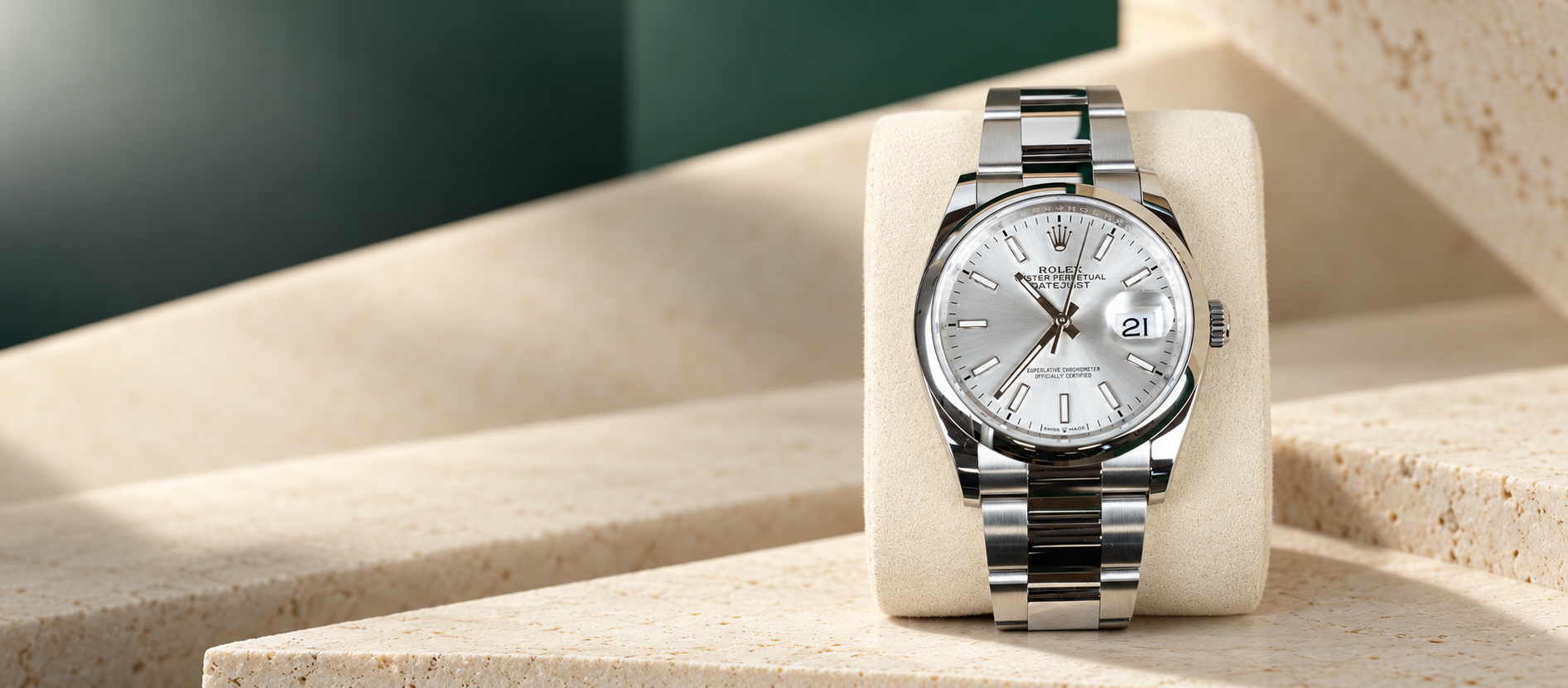 Rolex Datejust 36 reference 126200 with silver dial and Oyster bracelet