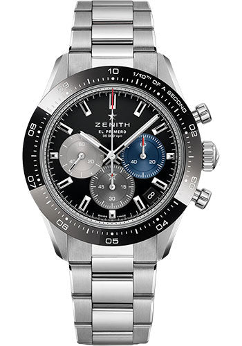 Zenith 03.3100.3600/21.M3100 Chronomaster Sport Steel And Ceram - Black Dial - Steel Bracelet Main image