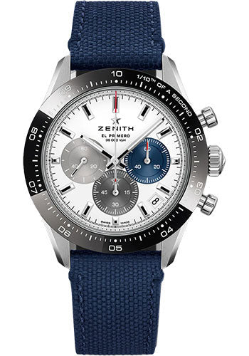 Zenith 03.3100.3600/69.C823 Chronomaster Sport Steel And Ceram - White Matte Dial - Rubber Strap Main image