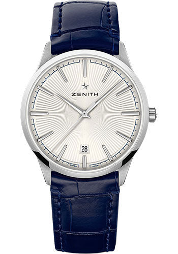 Zenith 03.3100.670/01.C922 Elite Classic Steel - Silver Dial - Leather Strap Main image