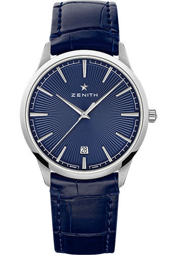 Zenith 03.3100.670/02.C922 Elite Classic Steel - Blue Dial - Blue Alligator Strap Main image