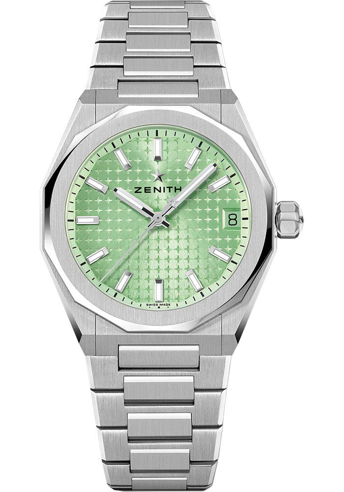 Zenith 03.9400.670/61.I001 Defy Skyline 36 36mm Steel Case - Light Green Dial - Interchangeable Steel Bracelet Main image
