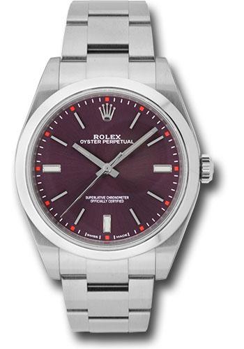 Rolex Oyster Perpetual 114300 Steel 39 Domed Bezel - Red Grape Index Dial - rgio Main image