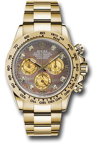 Rolex Cosmograph Daytona 116508 Yellow Gold 40 Dark Mother-Of-Pearl And Gold Crystal Diamond Dial - dkmd Main image