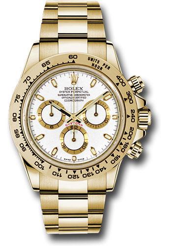 Rolex Cosmograph Daytona 116508 Yellow Gold 40 White Index Dial - wi