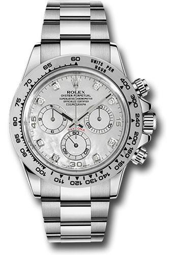 Rolex Cosmograph Daytona 116509 White Gold 40 White Mother-Of-Pearl Diamond Dial - md Main image