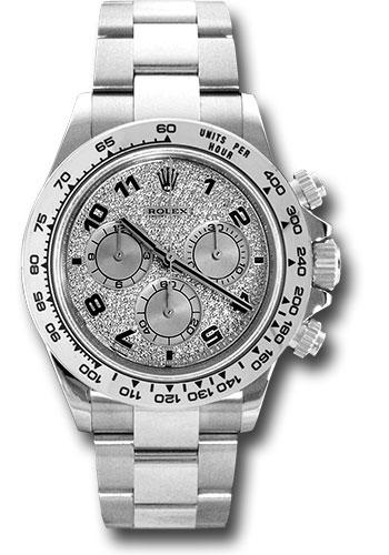 Rolex Cosmograph Daytona 116509 White Gold 40 Pave Diamond Arabic Dial - pave