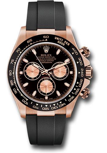 Rolex Cosmograph Daytona 116515LN Everose Gold 40 Black Index Dial - Black Oysterflex Strap - bkpof Main image