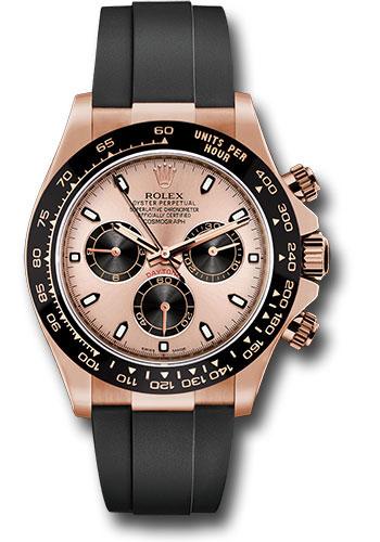 Rolex Cosmograph Daytona 116515LN Everose Gold 40 Pink Index Dial - Black Oysterflex Strap - pbkof Main image
