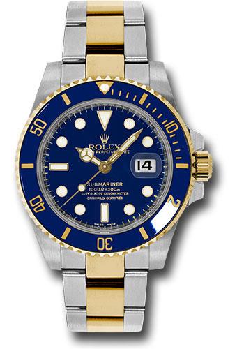 Rolex Submariner 116613 Steel and Gold Rolesor Date Blue Dial - blu