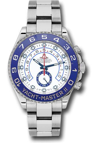 Rolex Yacht-Master II 116680B Steel 44 Matt White Dial with Blue Hands