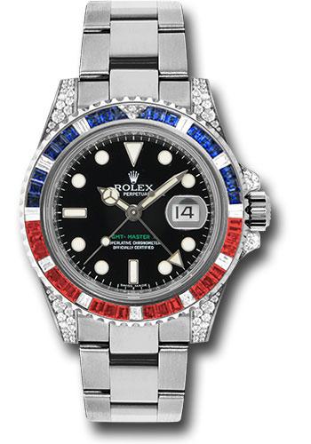 Rolex GMT-Master II 116759SARU White Gold 40 Sapphire Ruby Diamond Bezel - Black Dial - Oyster Bracelet Main image