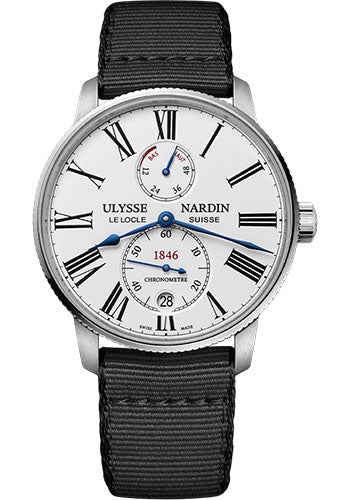 Ulysse Nardin 1183-310-0A/0A Marine Torpilleur 42mm Steel Case White Dial Fabric Strap