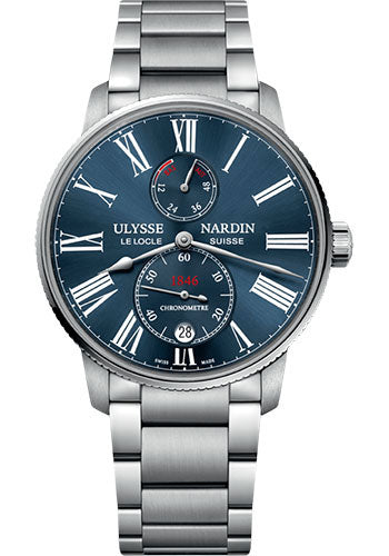 Ulysse Nardin Marine Torpilleur 42mm - Steel Case - Blue Dial - Steel Bracelet Main image