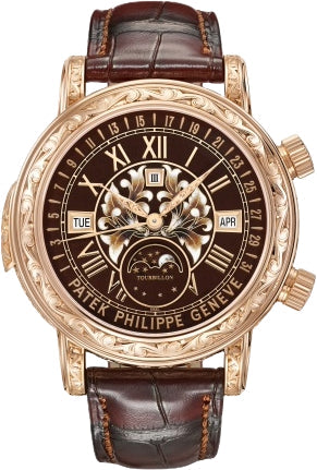 Patek Philippe Grand Complications 6002R-001 Sky Moon Tourbillon Rose Gold Brown Enamel Dial Main image