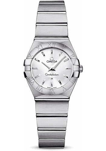 Omega Constellation 123.10.24.60.02.001 Ladies Quartz 24mm Brushed Steel Case - Silver Dial