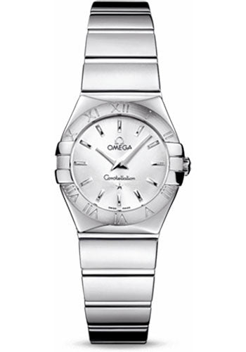 Omega Constellation 123.10.24.60.02.002 Ladies Polished Quartz 24mm Polished Steel Case - Silver Dial - Steel Bracelet