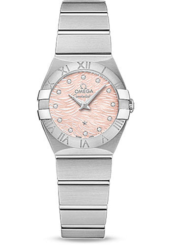 Omega Constellation 123.10.24.60.57.002 Quartz 24mm Steel Case - Pink Mother-Of-Pearl Diamond Dial