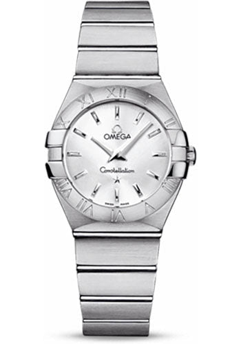 Omega Constellation 123.10.27.60.02.001 Ladies Quartz 27mm Brushed Steel Case - Silver Dial