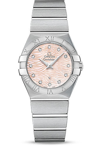 Omega Constellation 123.10.27.60.57.002 Quartz 27mm Steel Case - Pink Mother-Of-Pearl Diamond Dial Main image