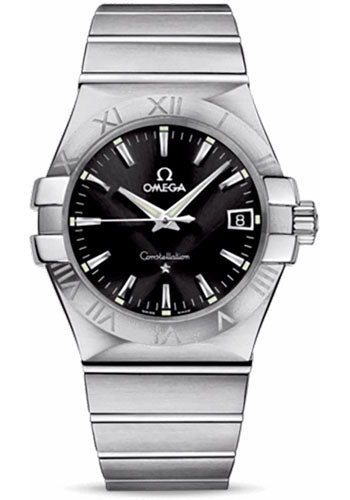 Omega Constellation 123.10.35.60.01.001 Gents Quartz 35mm Brushed Steel Case - Black Dial