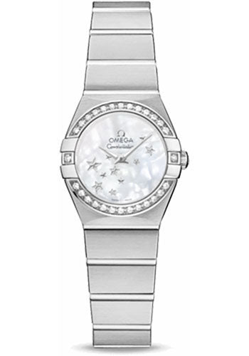Omega Constellation 123.15.24.60.05.003 Ladies Quartz 24mm Brushed Steel Case - Diamond Bezel - Mother-Of-Pearl Dial