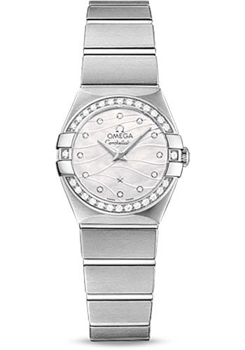 Omega Constellation 123.15.24.60.55.006 Quartz 24mm Steel Case - Diamond-Set Steel Bezel - Mother-Of-Pearl Diamond Dial Main image