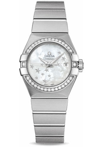 Omega Constellation 123.15.27.20.05.001 Ladies Chronometer 27mm Brushed Steel Case - Diamond Bezel - Mother-Of-Pearl Dial Main image