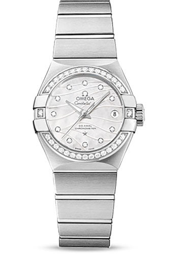 Omega Constellation 123.15.27.20.55.002 Co-Axial 27mm Steel Case - Diamond-Set Steel Bezel - Mother-Of-Pearl Dial