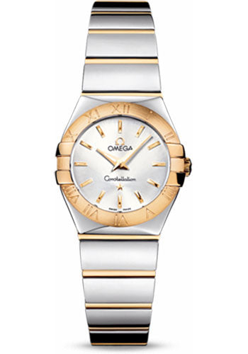 Omega Constellation 123.20.24.60.02.004 Ladies Polished Quartz 24mm Polished Steel And Yellow Gold Case - Silver Dial - Steel And Yellow Gold Bracelet