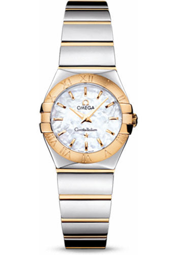 Omega Constellation 123.20.24.60.05.004 Ladies Polished Quartz 24mm Polished Steel And Yellow Gold Case - Mother-Of-Pearl Dial - Steel And Yellow Gold Bracelet