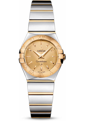 Omega Constellation 123.20.24.60.08.002 Ladies Polished Quartz 24mm Polished Steel And Yellow Gold Case - Champagne Dial - Steel And Yellow Gold Bracelet Main image