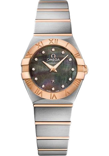 Omega Constellation 123.20.24.60.57.005 Quartz Tahiti 24mm Steel And Red Gold Case - Tahiti Mother-Of-Pearl Diamond Dial