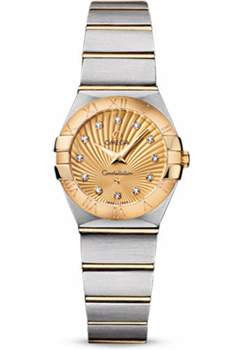 Omega Constellation 123.20.24.60.58.001 Ladies Quartz 24mm Brushed Steel And Yellow Gold Case - Champagne Diamond Dial Main image