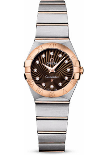 Omega Constellation 123.20.24.60.63.001 Ladies Quartz 24mm Brushed Steel And Red Gold Case - Brown Diamond Dial Main image