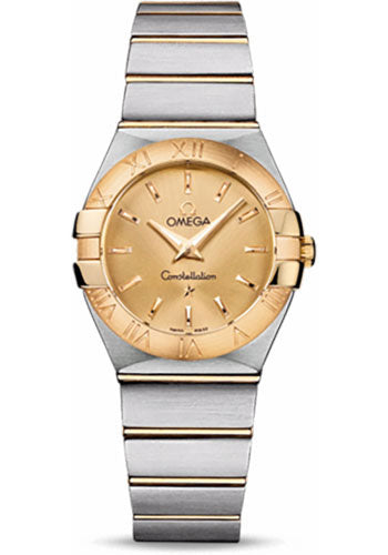 Omega Constellation 123.20.27.60.08.001 Ladies Quartz 27mm Brushed Steel And Yellow Gold Case - Champagne Dial Main image