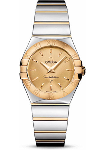 Omega Constellation 123.20.27.60.08.002 Ladies Polished Quartz 27mm Polished Steel And Yellow Gold Case - Champagne Dial - Steel And Yellow Gold Bracelet Main image