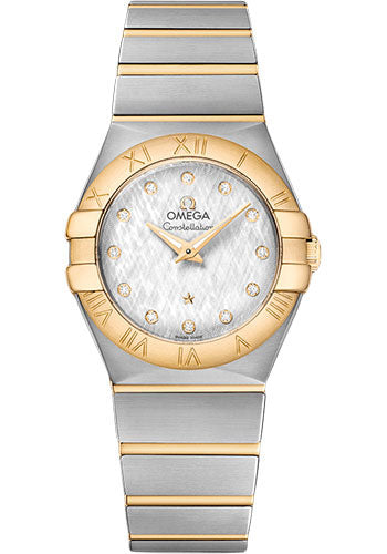 Omega Constellation 123.20.27.60.52.001 Quartz - 27mm Steel And Yellow Gold Case - Silver Diamond Dial Main image