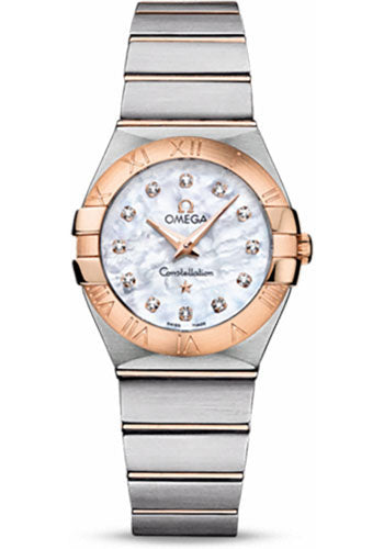 Omega Constellation 123.20.27.60.55.001 Ladies Quartz 27mm Brushed Steel And Red Gold Case - Mother-Of-Pearl Diamond Dial Main image