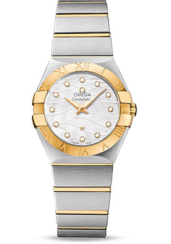 Omega Constellation 123.20.27.60.55.005 Quartz 27mm 27.0mm Steel And Yellow Gold Case - Mother-Of-Pearl Diamond Dial - Steel Bracelet