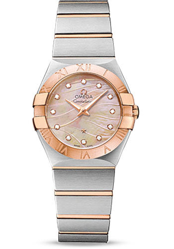 Omega Constellation 123.20.27.60.57.002 Quartz 27mm 27.0mm Steel And Red Gold Case - 18K Red Gold Bezel - Red Gold Mother-Of-Pearl Diamond Dial - Steel Bracelet Main image