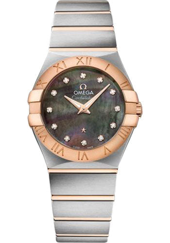 Omega Constellation 123.20.27.60.57.006 Quartz Tahiti 27mm Steel And Red Gold Case - Tahiti Mother-Of-Pearl Diamond Dial