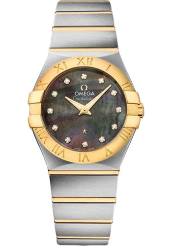 Omega Constellation 123.20.27.60.57.007 Quartz Tahiti 27mm Steel And Yellow Gold Case - Tahiti Mother-Of-Pearl Diamond Dial