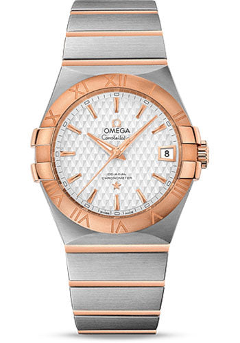 Omega Constellation 123.20.35.20.02.005 Co-Axial 35mm Steel Case - Red Gold Bezel - Silver Dial - Red Gold Bracelet Main image
