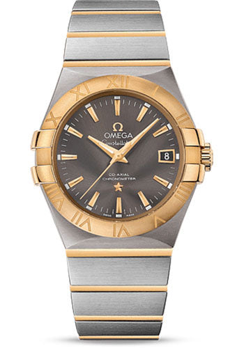 Omega Constellation 123.20.35.20.06.001 Co-Axial 35mm Steel Case - 18K Yellow Gold Bezel - Grey Dial Main image
