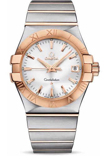 Omega Constellation 123.20.35.60.02.001 Gents Quartz 35mm Brushed Steel And Red Gold Case - Silver Dial