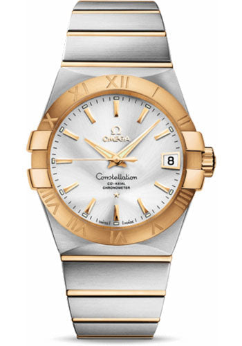 Omega Constellation 123.20.38.21.02.002 Gents Chronometer 38mm Brushed Steel And Yellow Gold Case - Silver Dial Main image