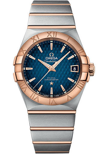 Omega Constellation 123.20.38.21.03.001 Omega Co-Axial - 38mm Steel And Red Gold Case - Blue Dial