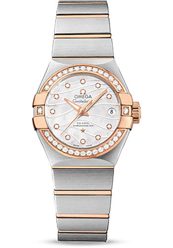 Omega Constellation 123.25.27.20.55.005 Co-Axial 27mm Steel And Red Gold Case - Diamond-Set Red Gold Bezel - Mother-Of-Pearl Dial - Steel Bracelet